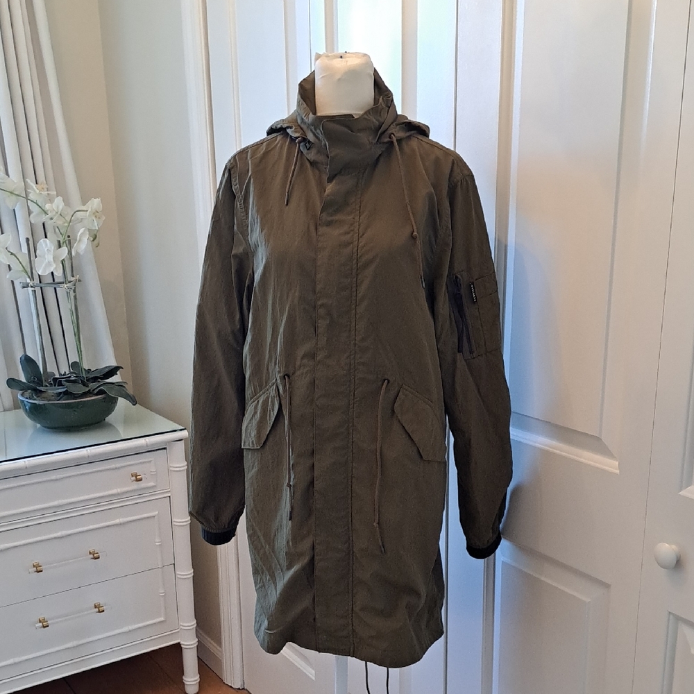 Penfield Womens Olive Green Lightweight‎ Fishtail Windbreaker Parka Jacket SM